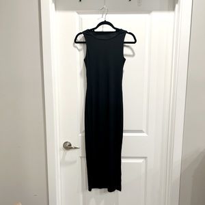 [NWOT] Black Split Sleeveless Midi Dress